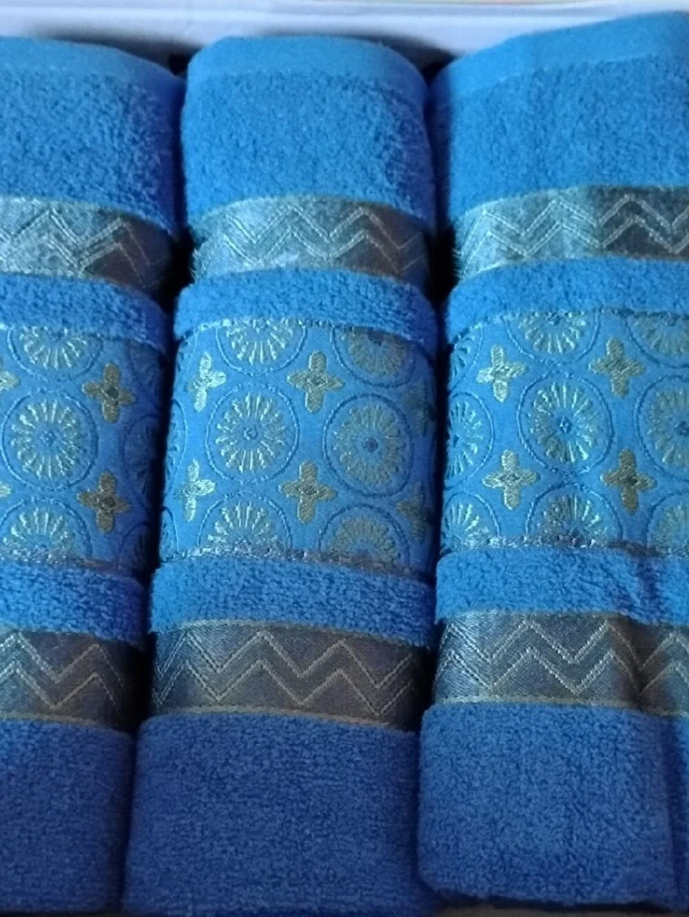 New Balance Light Blue Decorative Cotton Towel Set